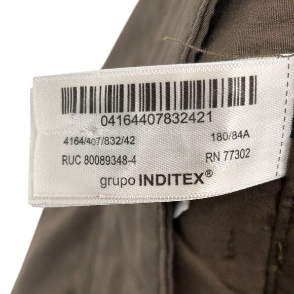 ZARA Origins Brown Utility Cargo Pants High Waist Relaxed Fit Women Size 32 NWT - Picture 9 of 11